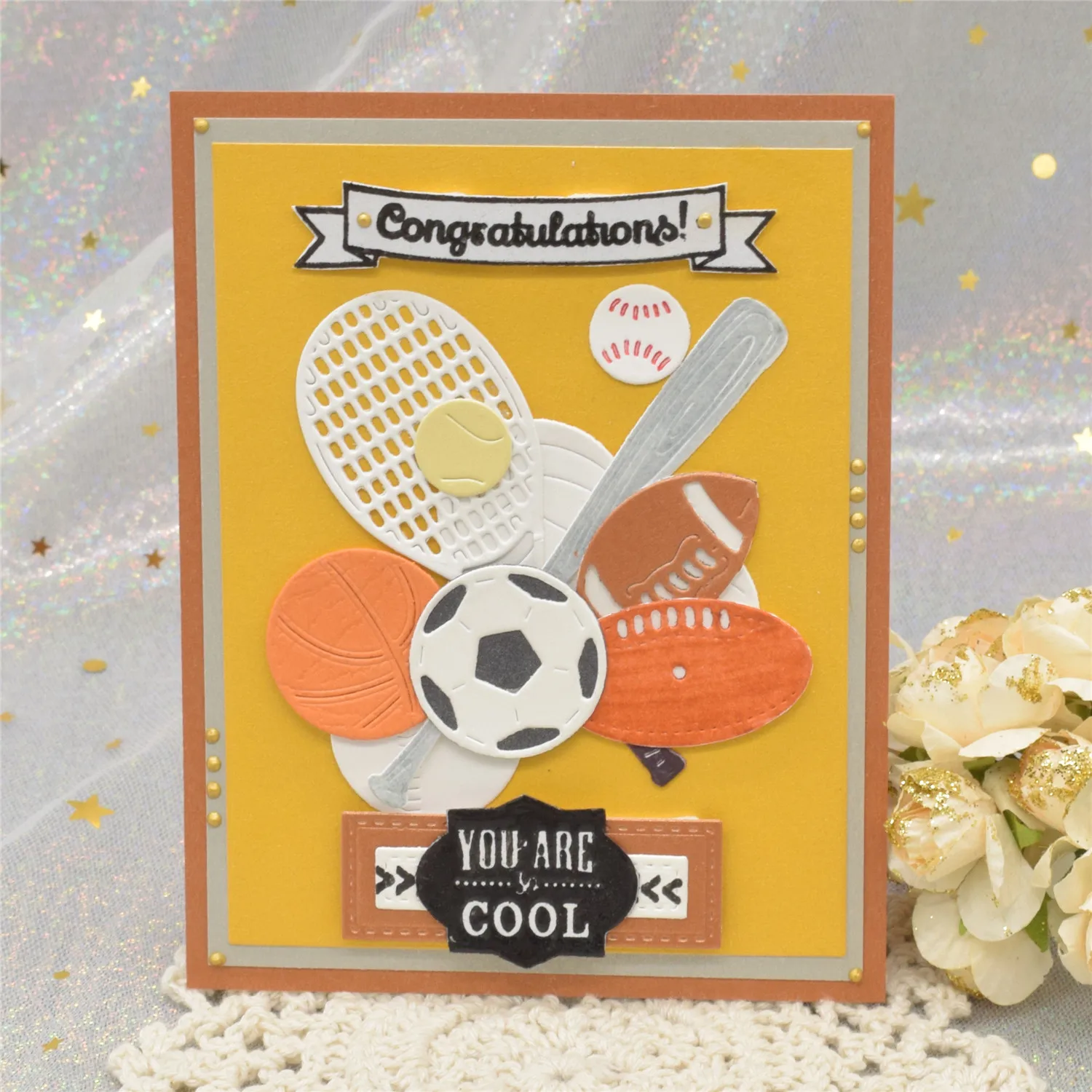 Новинка спортивный металлический трафарет для бейсбола баскетбола рукоделия