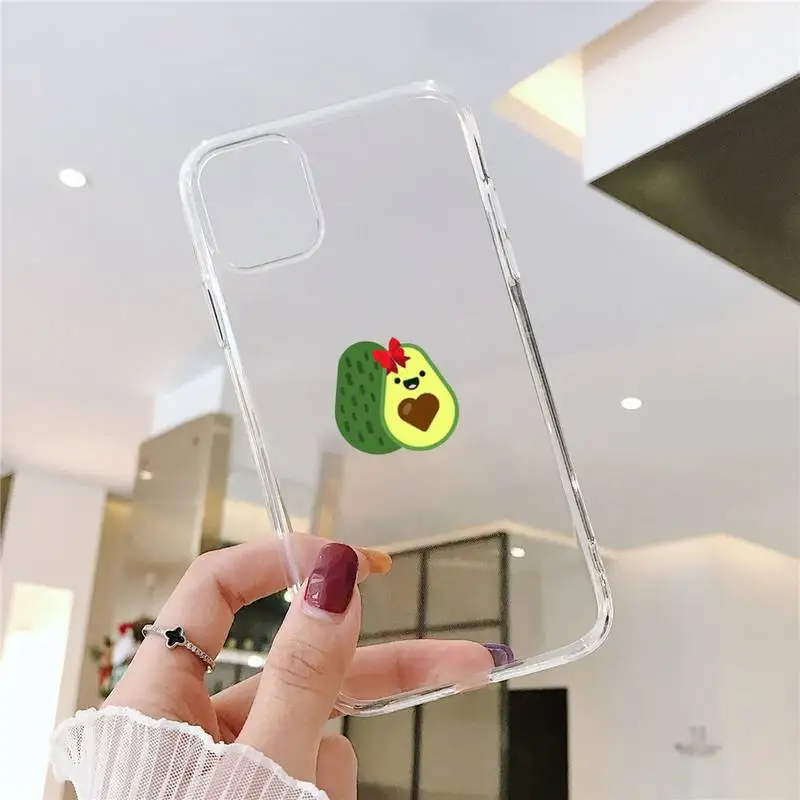 

avocado Phone Case Transparent Clear for iPhone 11 12 mini pro XS MAX 8 7 6 6S Plus X 5S SE XR 2020