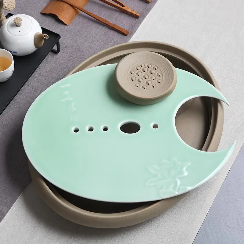 Set Accessories High Dienblad Serviertablett Bandeja Table Teaware Dienbladen Chinese Gongfu Holder Kung Fu Tea Tray | Дом и сад