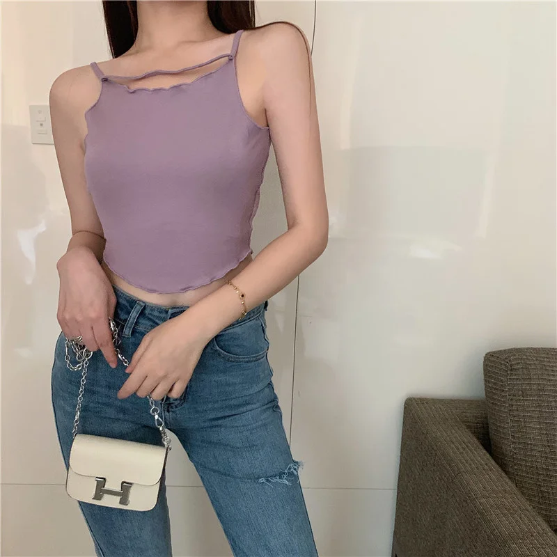 

Hot Girl Style Taro Purple Halter