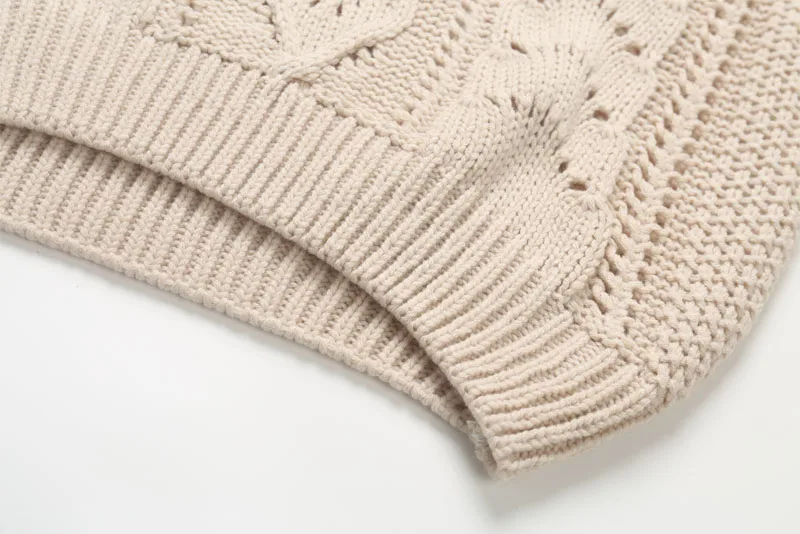 New fall 2019 casual knitted sweater women long sleeve womens clothing hollow pullovers tops | Женская одежда