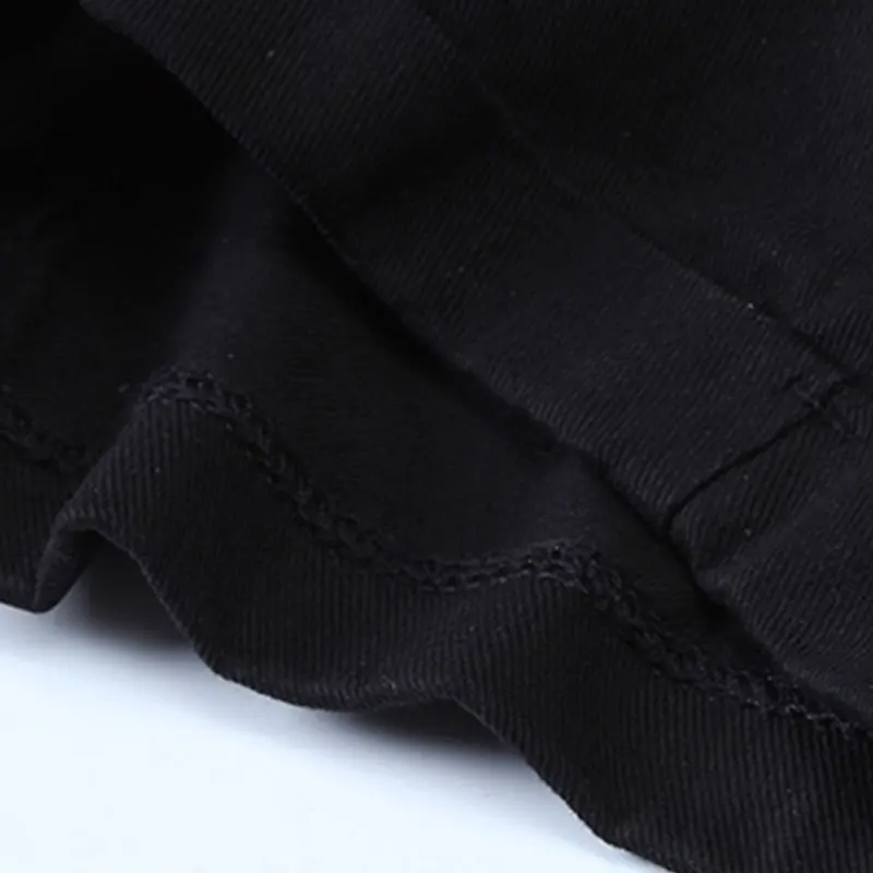 

Soft denim shorts female black summer 2021 new style Korean fashion simple white casual high-waisted A-line wide-leg shorts