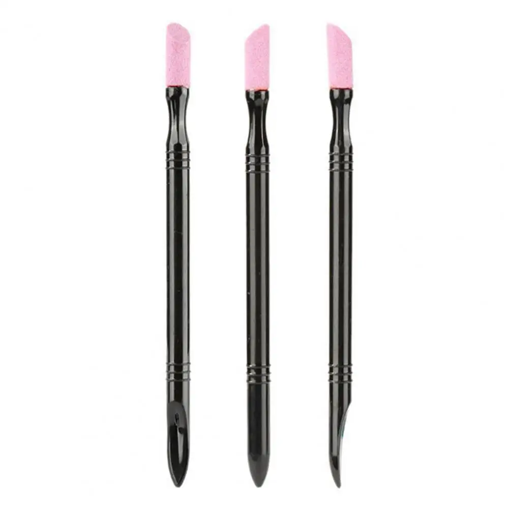 3 шт./компл. полировальные ручки Прочный безвредный матовый камень ногтей Маникюр