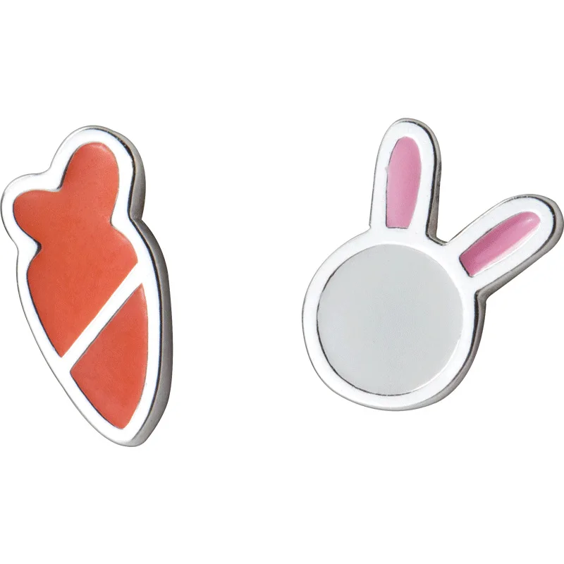 Женские асимметричные серьги гвоздики Trusta из 100% стерлингового серебра 925 пробы с