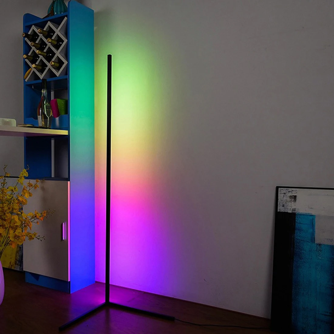 

Floor Lamp Bedroom Taller Dimming Atmosphere Dimming Light Led Line Light Nordic Modern Minimalist RGB Wall Corner Standing Lamp