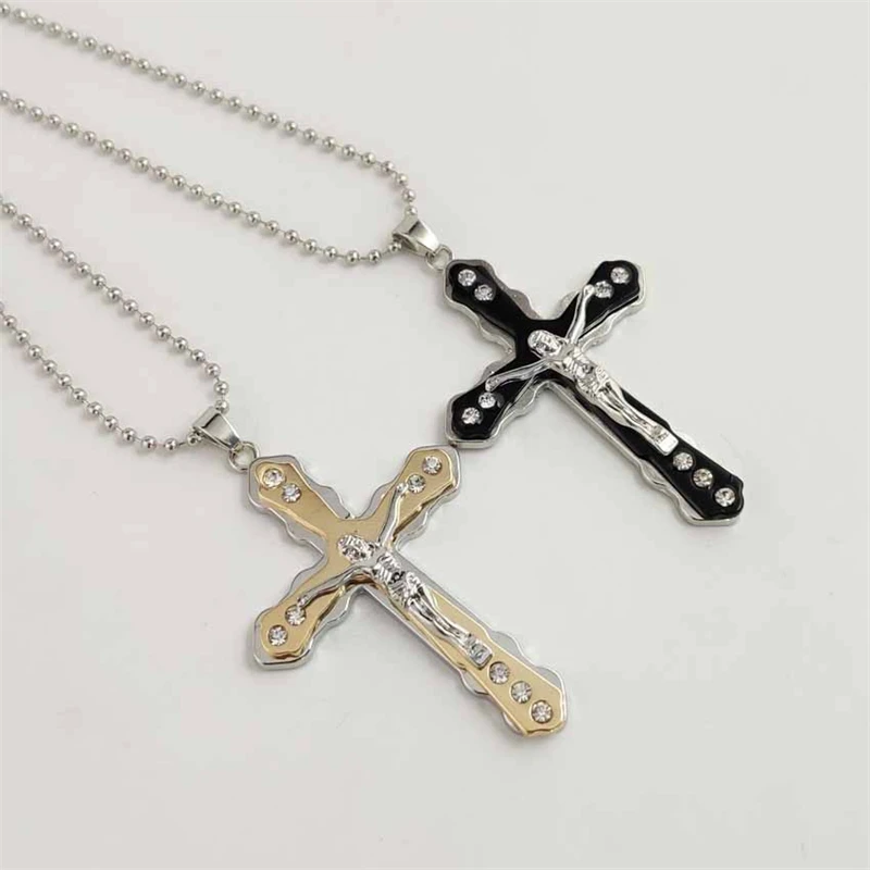 Двухслойное ожерелье цепочка с подвеской Властелин Иисуса из титановой стали