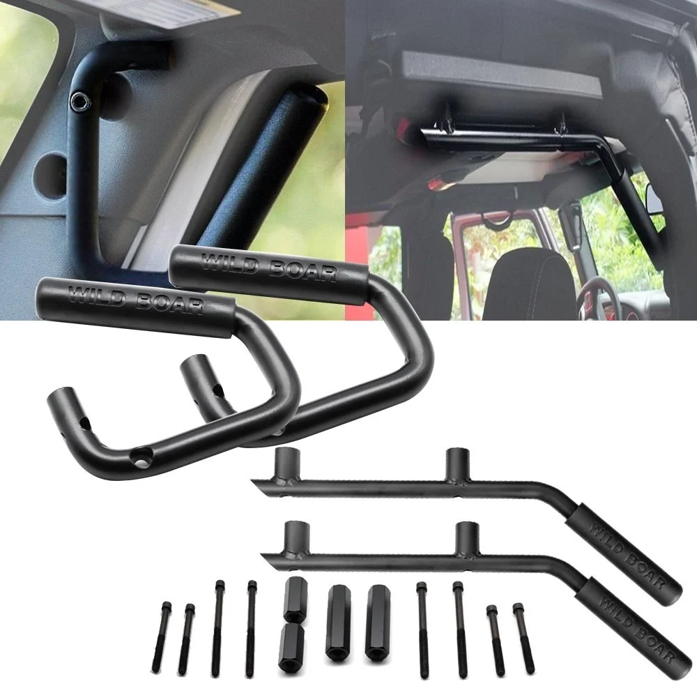 

For Jeep Wrangler JK 2007-2017 Aluminium alloy Armrests For Jeep Rubicon Car 2/4 Door Front Rear Grab Bar Handle Kit Accessories