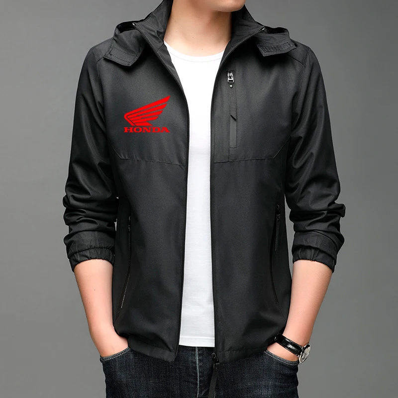 

Honda 2021 Autumn Fashion Trend Men Clothing Coats Jacket Honda Motorcycle Bike Jacket Waterproof Windbreaker Business Jacket
