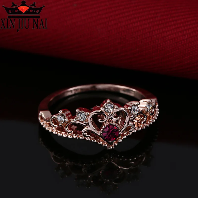 Женский серебряный синий розовый золотой красный AAA кубический цирконий корона в