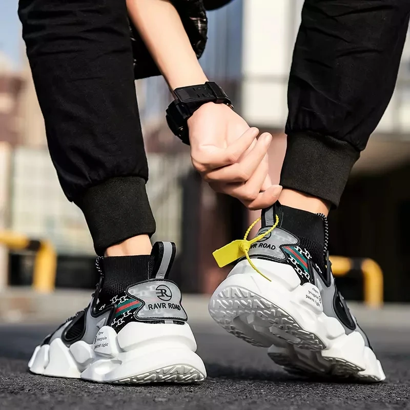 

Men Basketball Shoes High Top Gym Socks Shoes Breathable Outdoor Sport Shoes Training Athletic Jogging Sock Shoes Men Sneakers