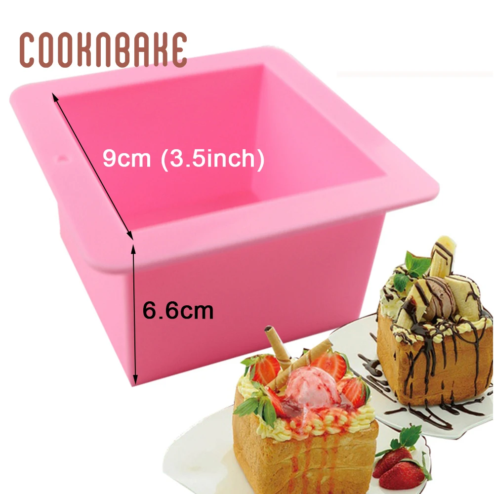 COOKNBAKE 500 мл силиконовая форма для мыла квадратная форма для торта оборудование для выпечки 3D мыло ручной работы форма для выпечки хлеба - Цвет: SSM-001-7