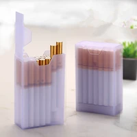 transparent ultra thin plastic cigarette case anti sweat and anti squeeze cigarette accessories