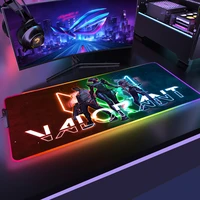 mouse mat valorant rgb pad large mousepad kawaii backlit keyboard mats mause gamer desk protector pc with table gaming on the 3d