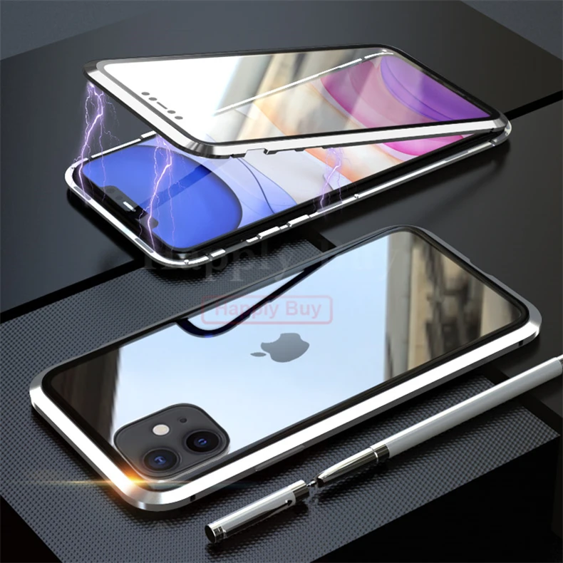 360 Полный корпус чехол для телефона для iPhone 11 Pro Max чехол 360 магнит чехол s для iPhone 11 Pro Max чехол s металлический чехол Bumber