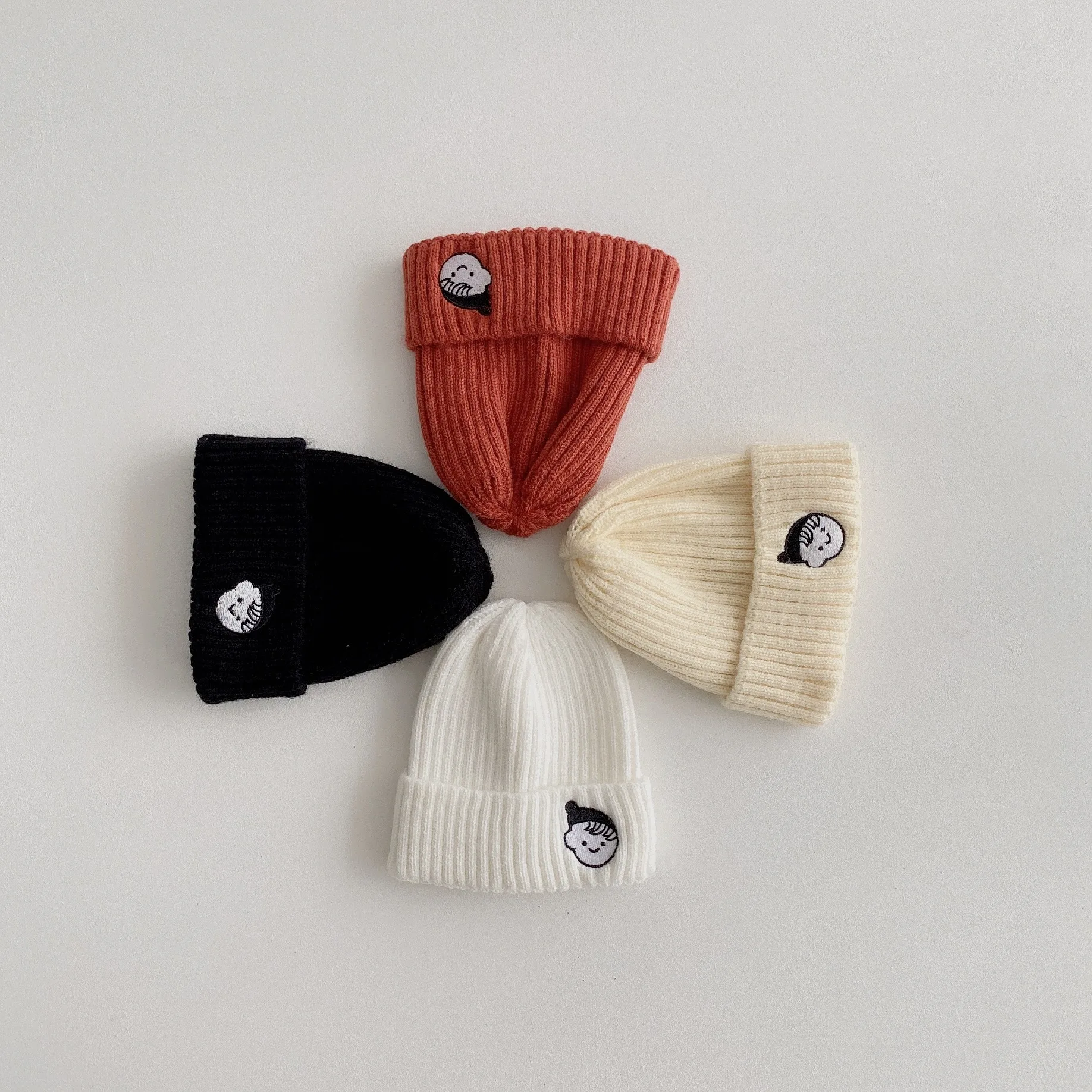 

Winter Warm Baby Beanies Hat Children Hats Knitted Cute Cap For Girls Boys Caps Casual Solid Color Girls Hat Kids Beanies