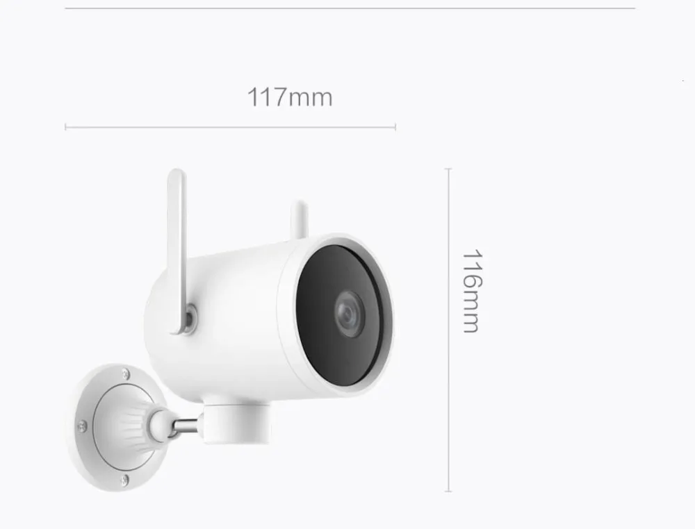 2019Xiaomi уличная камера IP66 Водонепроницаемая wifi умная Камера 270 hoek 1080P двойная антенна signaal IP Cam nachtzicht Met mijia APP