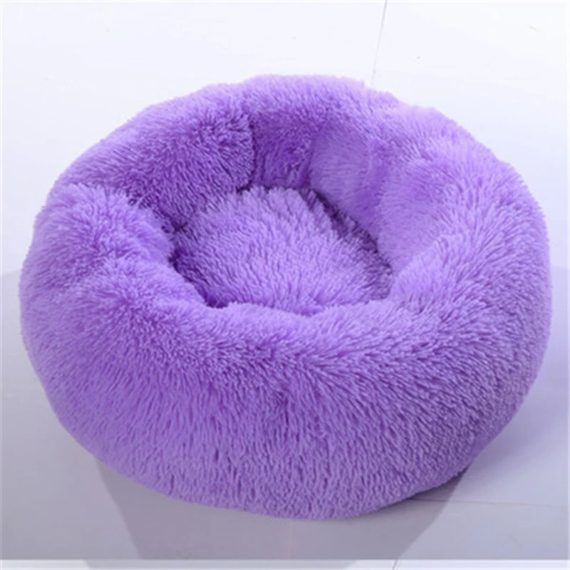 Pet Doghouse Bed Washable Plush Cat House Cushion Sofa For Dogs Super Soft And Comfortable Donuts Hug Round Dog | Дом и сад