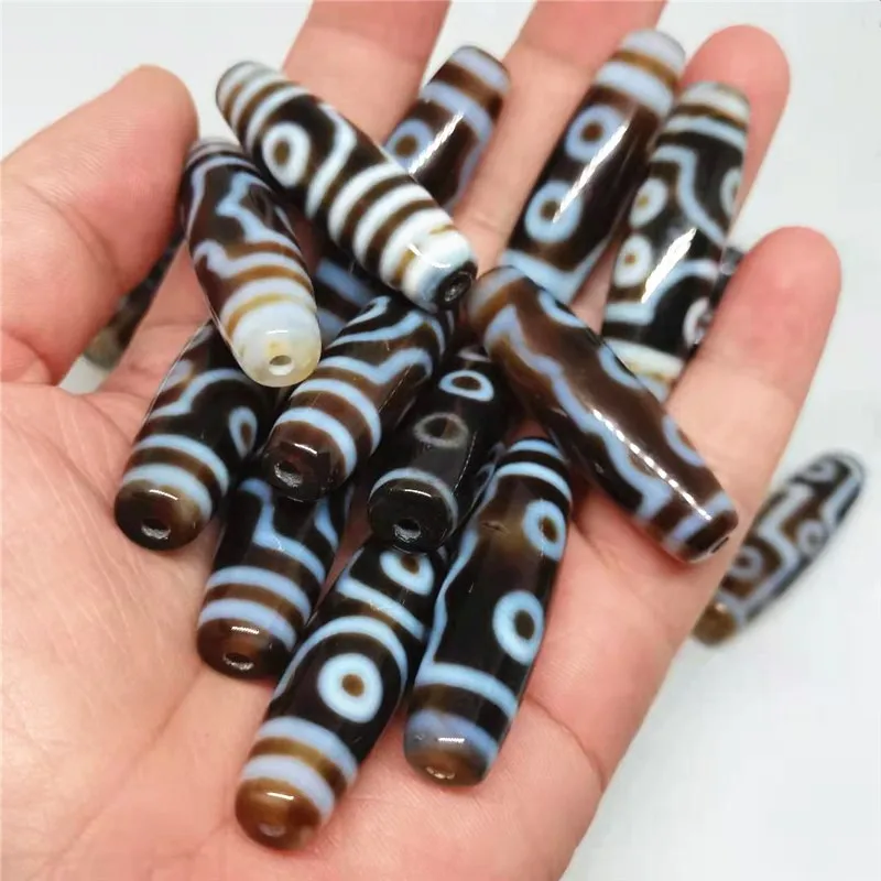 

30pcs/lots Magic Natural Agate Stone Tibetan Dzi Beads 9 eys /5 eyes / 7 eyes for Bracelet and Necklace making Free Shipping