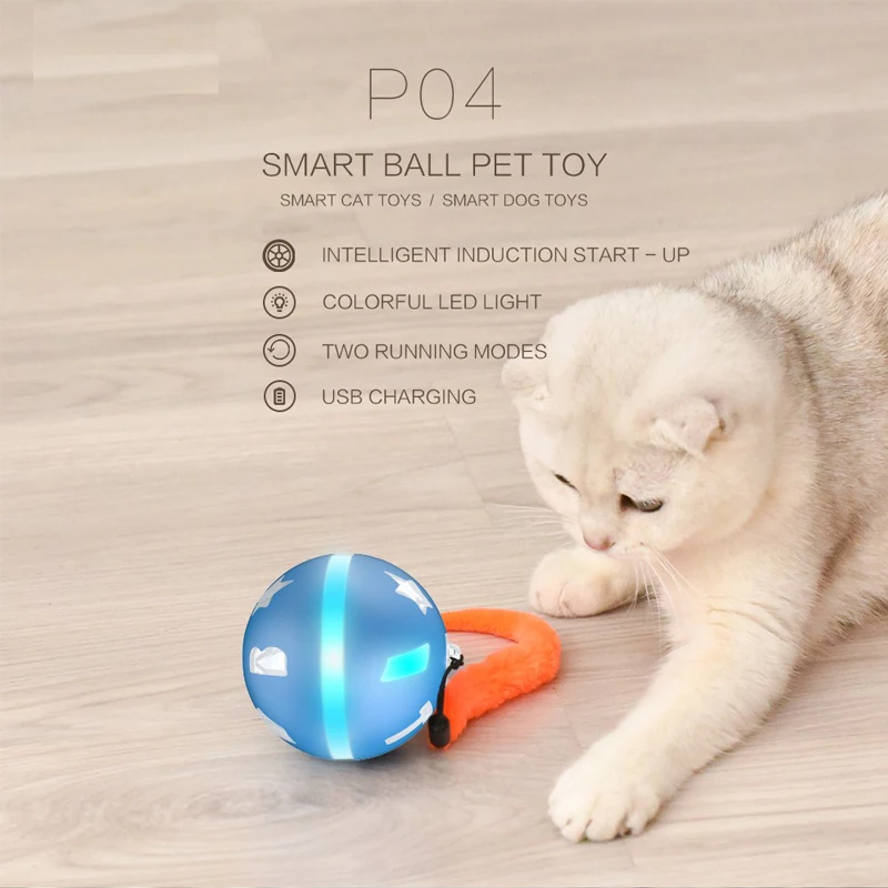Smart Cat шарик игрушка для питомцев интерактивный зарядка через usb смарт с