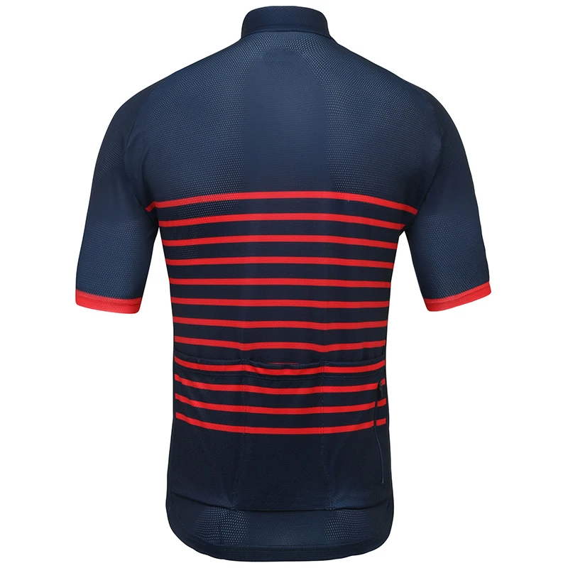 

Classic Stylish Short Sleeve Summer Mens Cycle Jersey Mountain Ride Clothes Quick Dry Red Stripe