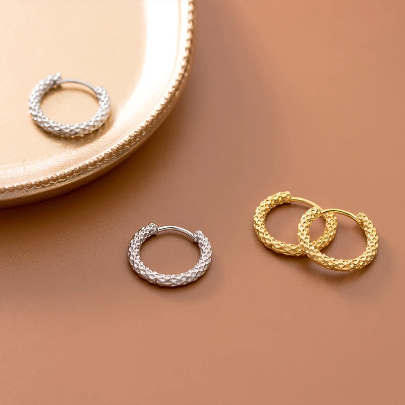 WOOZU реальные 925 стерлингового серебра INS роскошные круглые серьги-кольца для