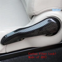 lapetus side seat adjustment decoration frame cover trim fit for nissan nv200 evalia 2015 2019 abs matte carbon fiber look