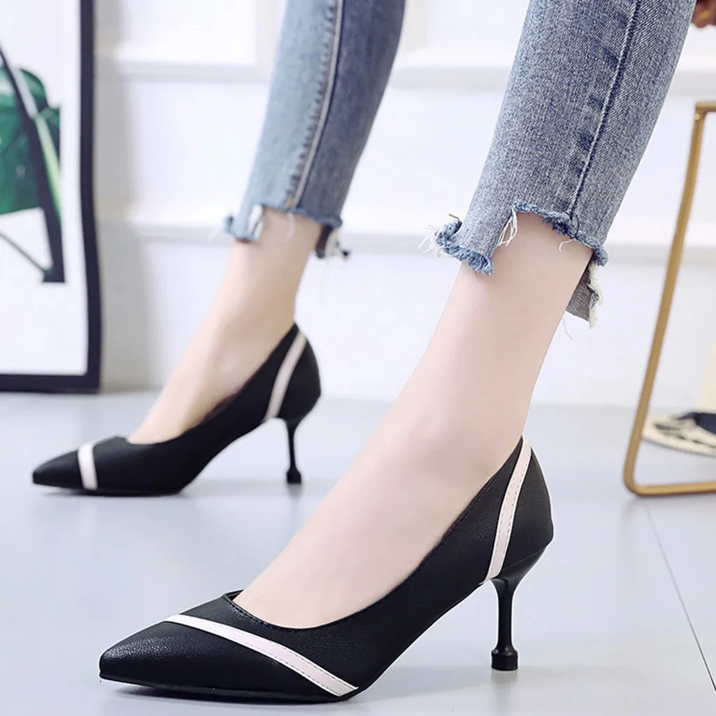 Женские туфли SAGACE новые модные разноцветные кожаные на тонком каблуке для офиса