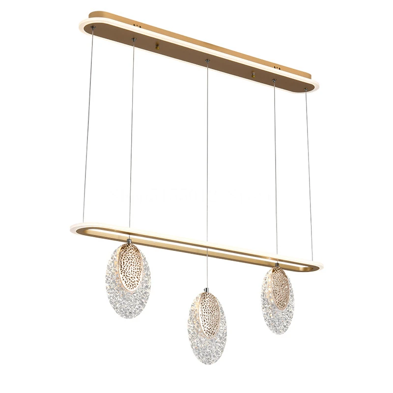 

Creative Golden LED Chandelier Nordic Simple Dining Room Ceiling Chandelier Living Room Decoration Hanging Lamp Ring Light