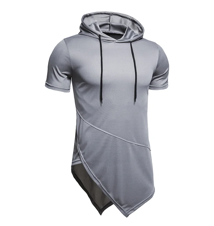 

New Summer Men's Casual Hooded Turtleneck T-shirt