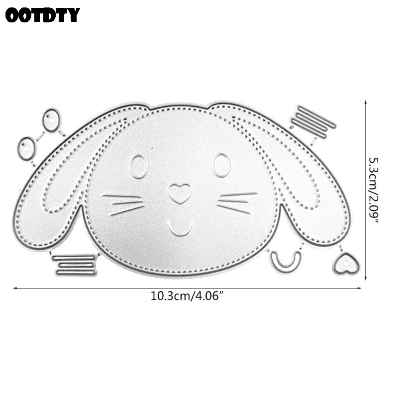 

Rabbit Bunny Metal Cutting Dies Stencil Scrapbooking DIY Album Stamp Paper Cards Embossing Decor Craft Art New Dies for 2020