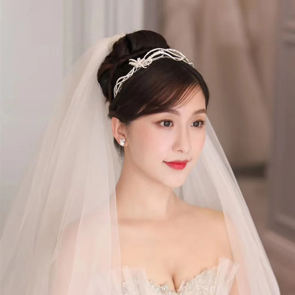 

Wedding Dress Tiaras Shiny Rhinestone Headband Wedding Pageant Hair Styling Crowns Prom Hair Accessories For Girls Hair Clips