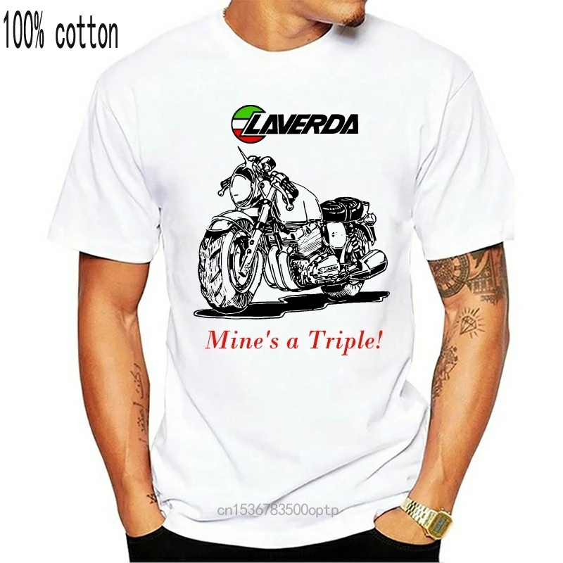 2019 Новая модная брендовая одежда Laverda Mine's A Triple мотоциклетная Футболка с