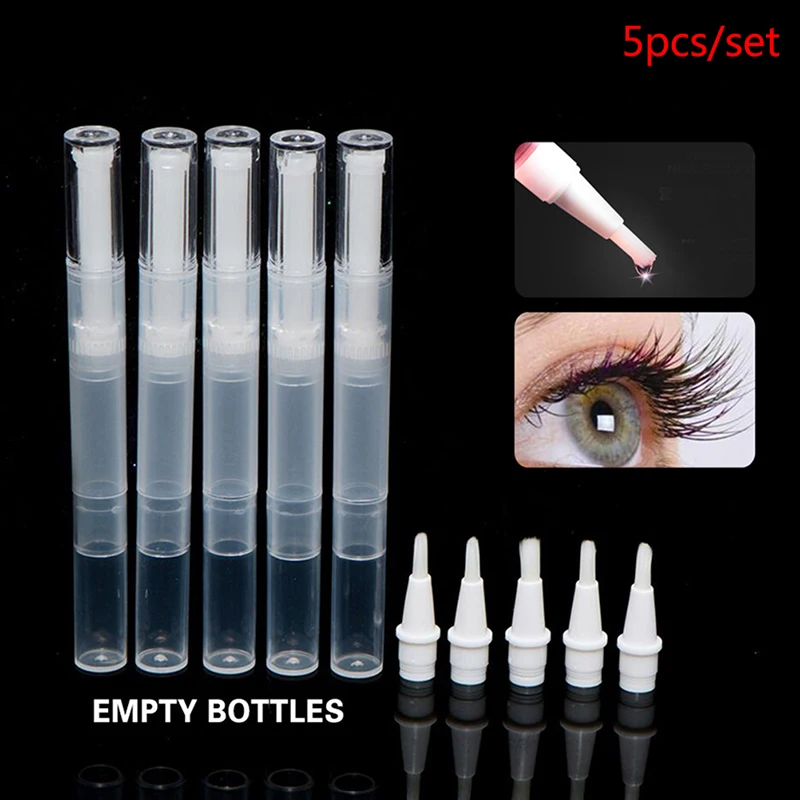 5X 3 мл пустая пластиковая крученая ручка, косметический блеск для губ, флакон для духов, контейнер для фотографий