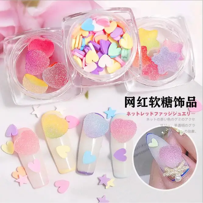 2020NEW! Candy Soft Sweets 3D Nail Art Decorations Jelly Sugar Heart Star Lovely Japanese Style Jewelry Manicure | Красота и здоровье