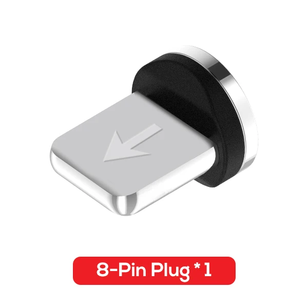 Only 8Pin Plug TOPK Магнитный usb кабель для зарядки Micro USB кабель для iPhone samsung huawei usb type C Магнитный зарядный кабель кабели для мобильных телефонов - Color: Only 8Pin Plug
