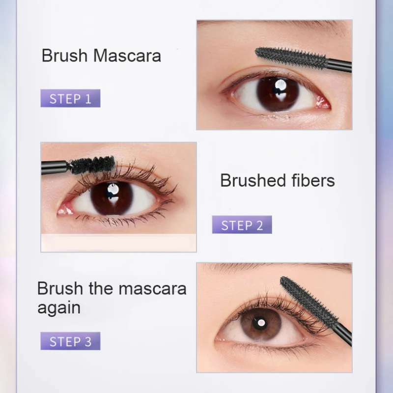 Популярная тушь для ресниц с привитой волокнистой поверхностью водостойкая не