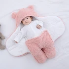 Милые одеяла для новорожденных мальчиков и девочек, плюшевые пеленки, ультрамягкий пушистый флисовый спальный мешок, хлопковое мягкое постельное белье, детские вещи