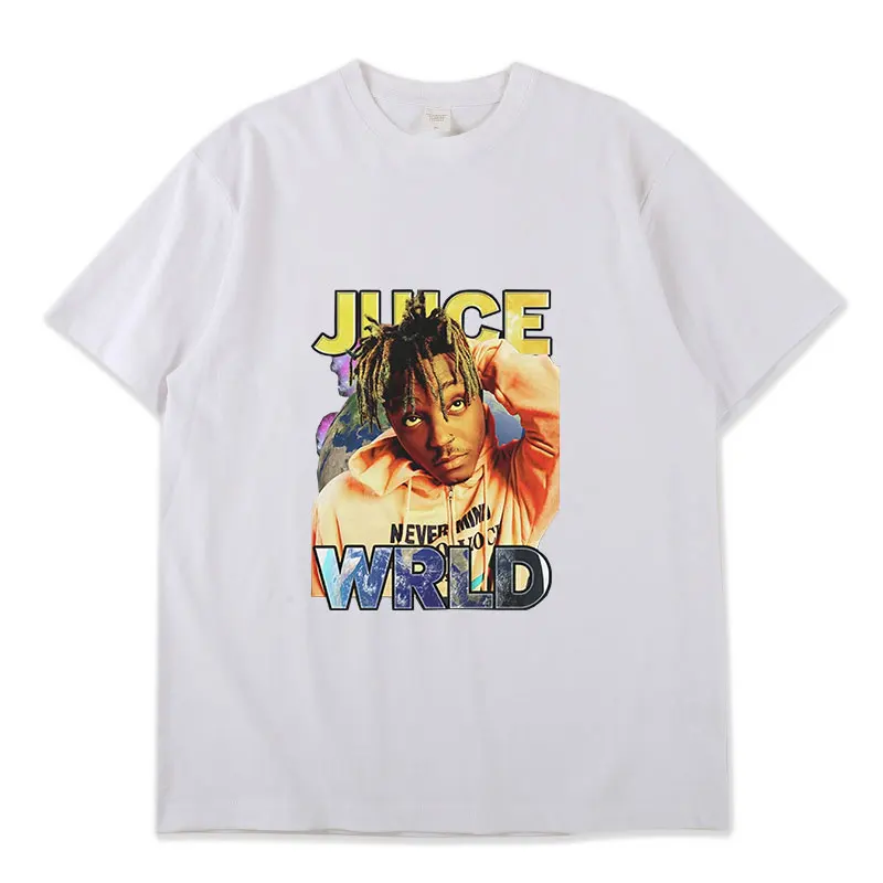 

Rap Singer Juice Wrld American Classic Personality Print New Spot Summer Short Sleeve Cotton Loose Casual Man T-Shirt Oversized