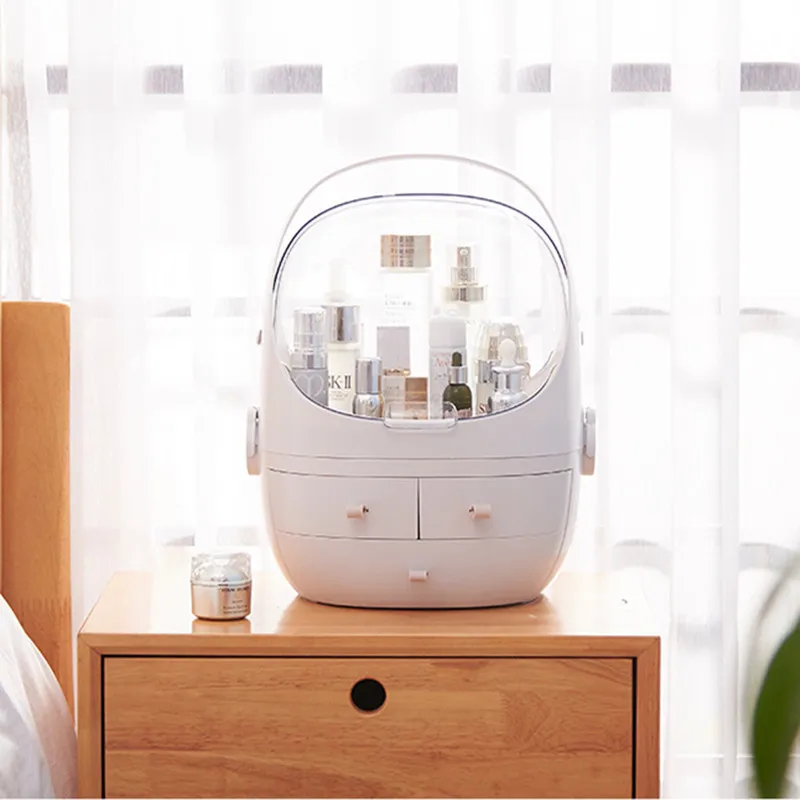 Коробка для хранения косметики тип ящика портативный прозрачный Настольный уход