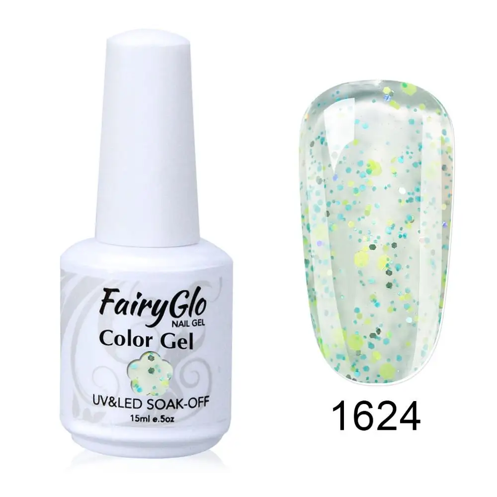FairyGlo 15 мл Блестящий Гель лак Полупостоянный гибридные Лаки отмачиваемый