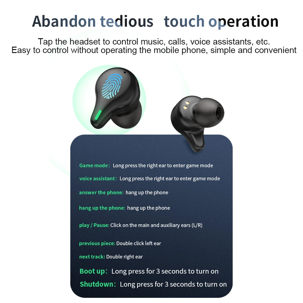 

KINGSTAR Gaming Earbuds Low Latency TWS Wireless Bluetooth Earphones Touch HD Stereo Gamer Headset With Charging Box for Phone