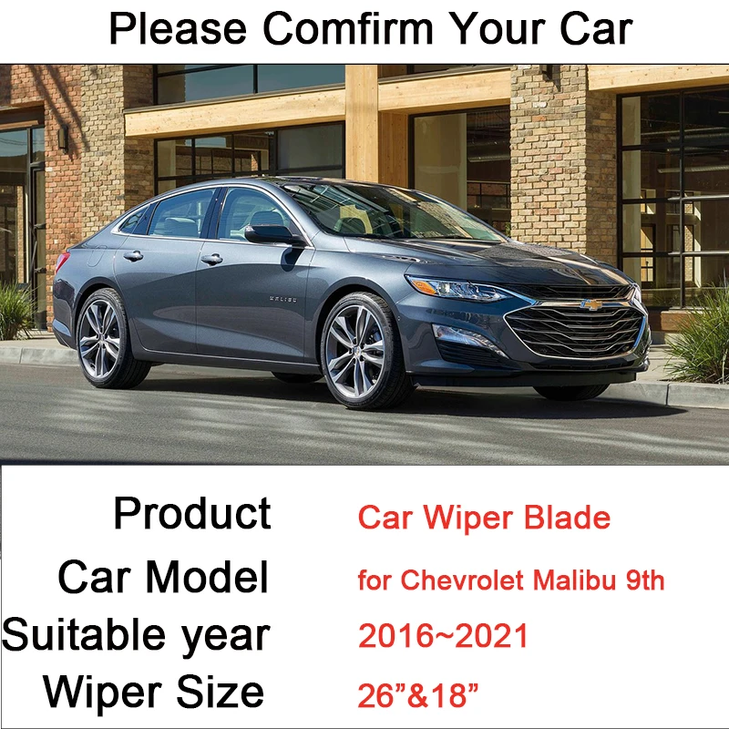 Щетки стеклоочистителя переднего лобового стекла автомобиля для Chevrolet Malibu 9 2016 ~