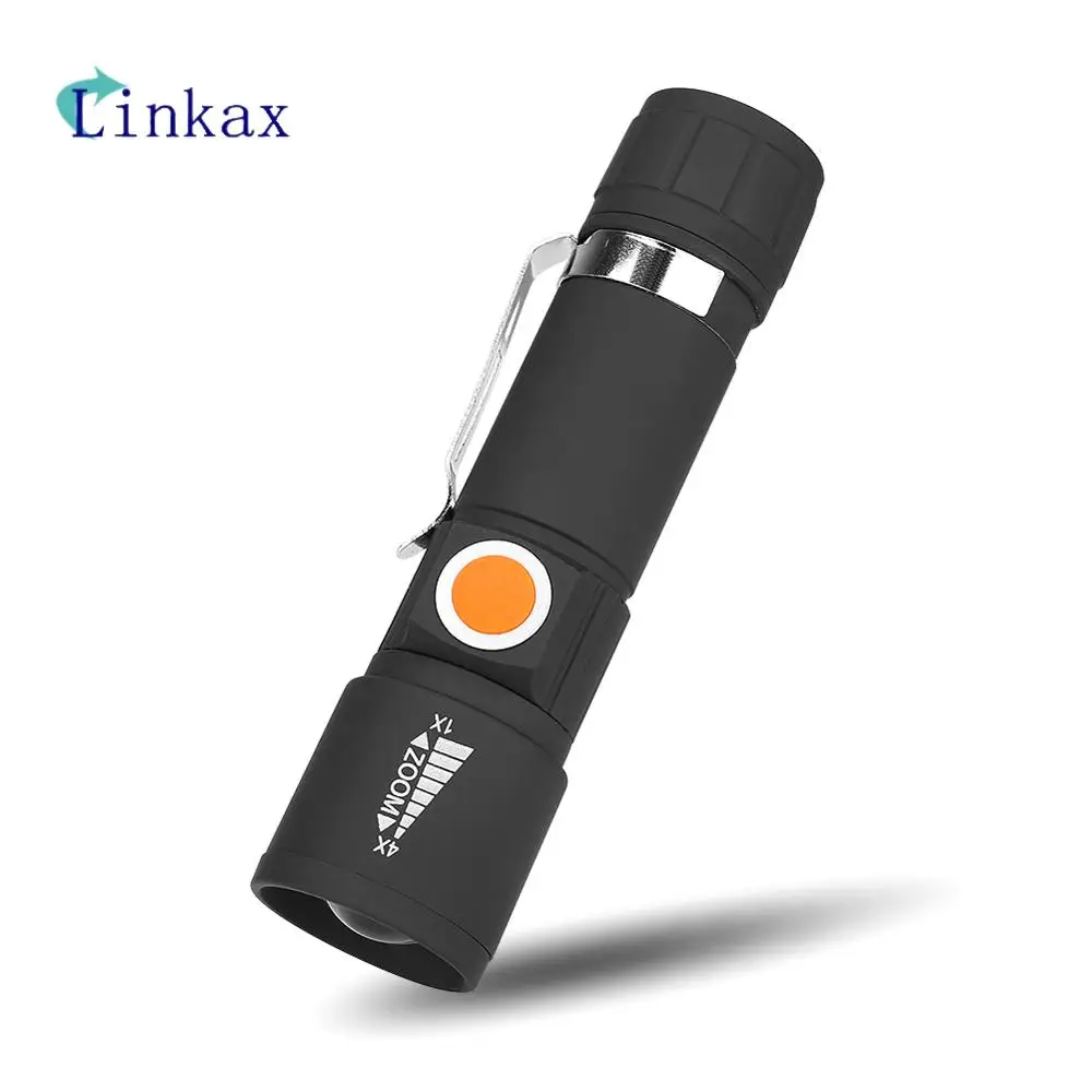 XPE фонарик фонарь 3 режима USB Перезаряжаемый светодиодный портативный