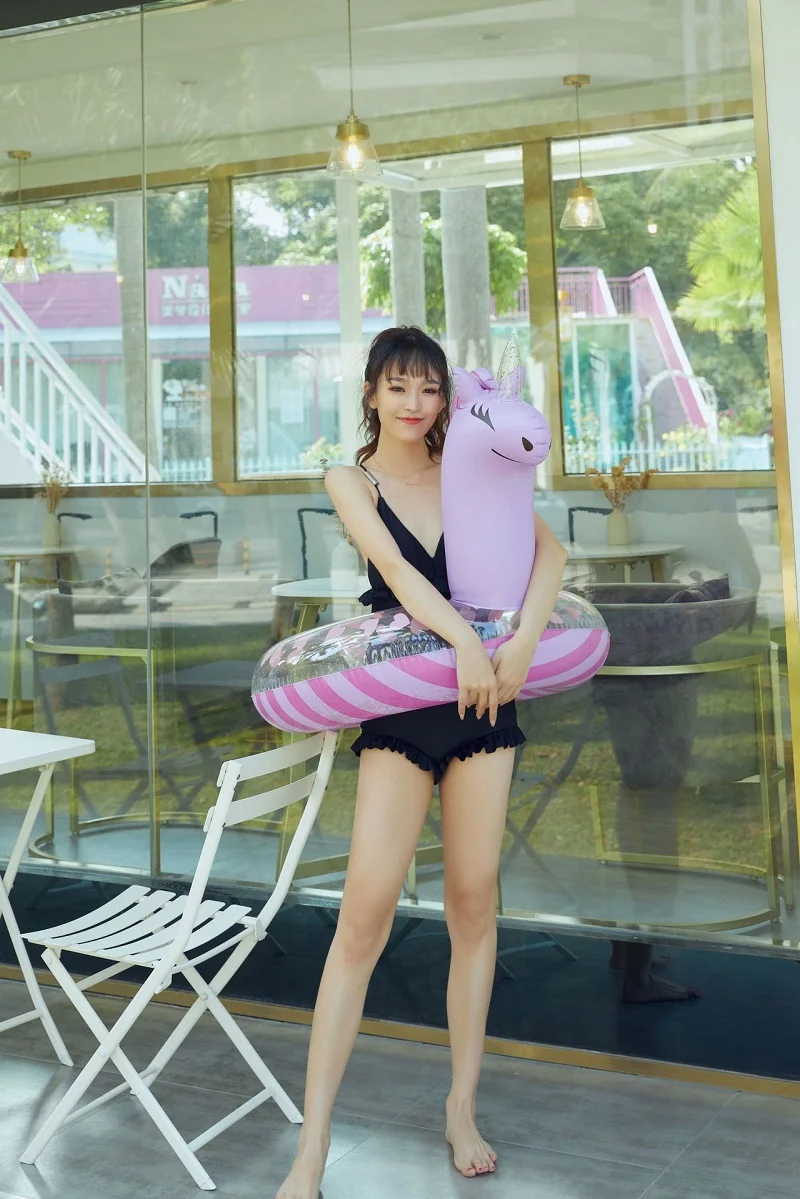 Rooxin Единорог плавающий бассейн надувной матрас для взрослых плавательное кольцо