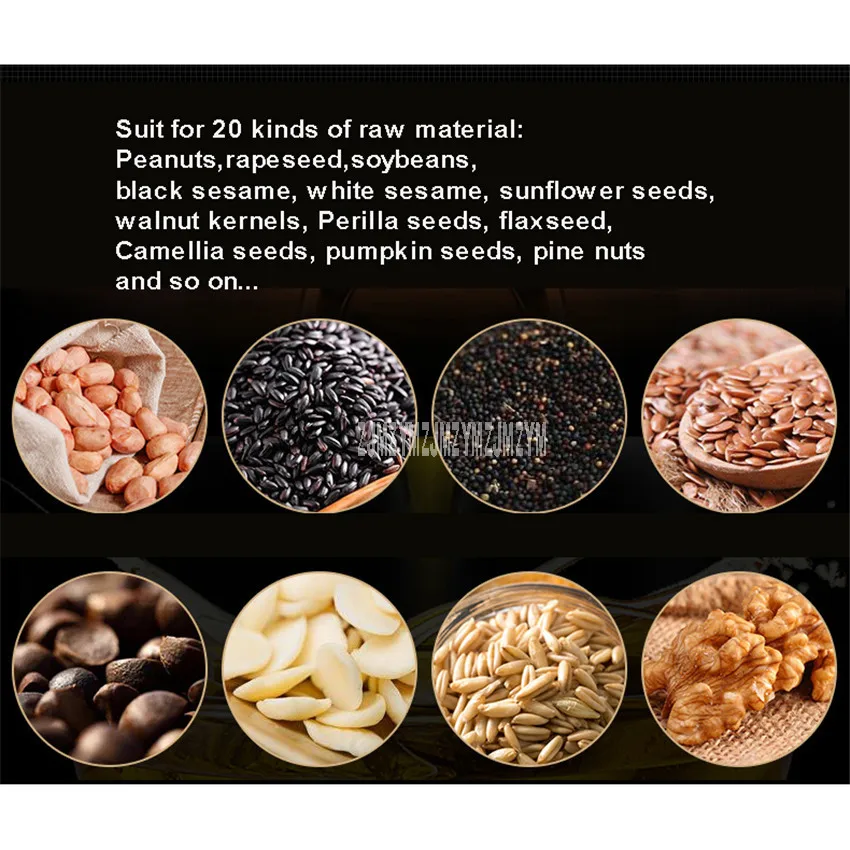 

600W Household Use Mini Intelligent Electric Hot/Cold Oil Presser Pure Stainless Steel Peanut/Rapeseed/Sesame Oil Press Machine