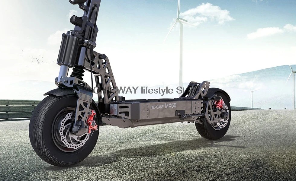 Bestellen 2O21 Mercane MX60 Elektrische Roller Kickscooter Faltbare Smart 2400W 60 Km/h 100km Reichweite 11 Zoll Reifen Dual Bremse Lange Skate-Board
