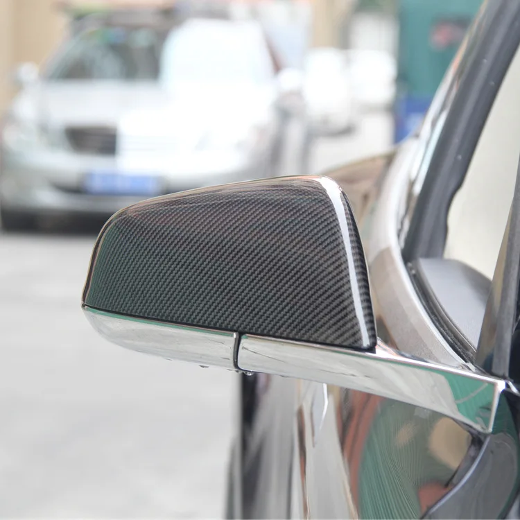 Углеродного волокна внешней защиты оболочки Coversr для Tesla модель 3 S X аксессуары Зеркало заднего вида чехол сбоку для Model3