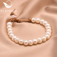 xlentag original design women leather bracelets cowhide for best friends gifts natural white pearls boho jewelry feminina gb0159