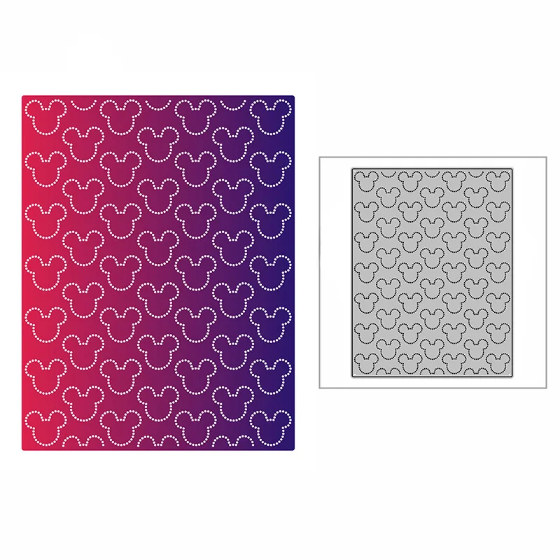 

Новинка 2021 г., металлические Вырубные штампы с узором в горошек для мини-мыши, для творчества, открыток и скрапбукинга, без штампов