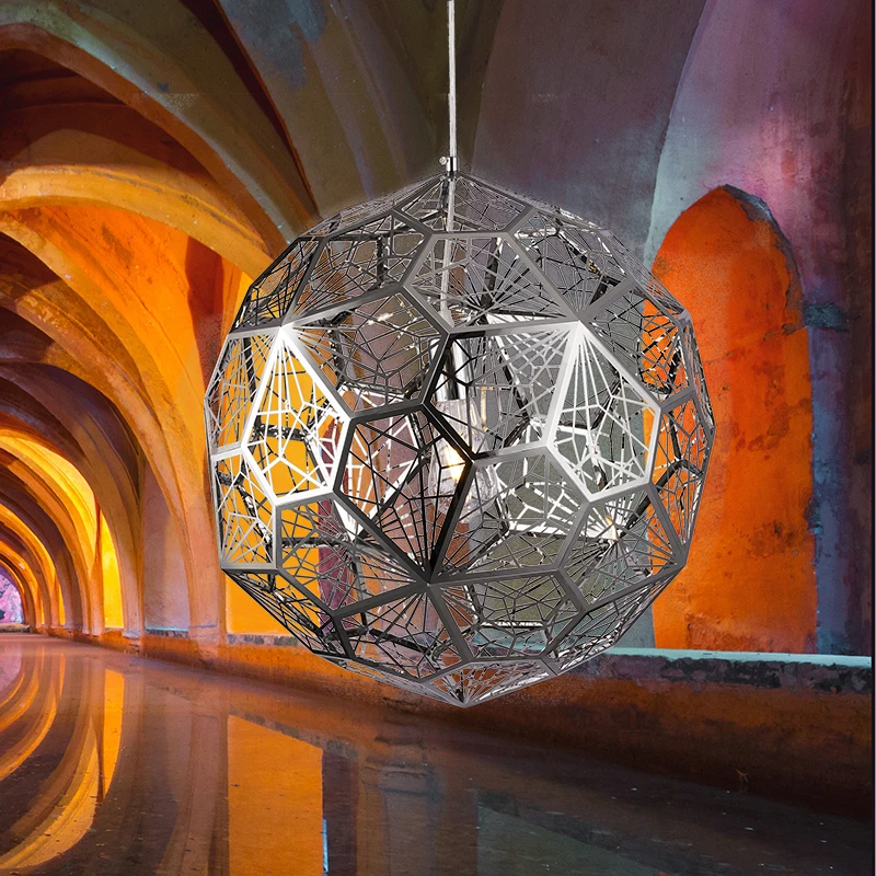 

Creative LOFT LED Pendant Lights Bedroom Living Room Dining Indoor Decoration Lighting Pendant Lamp Round Diamond Ball Hanglamp